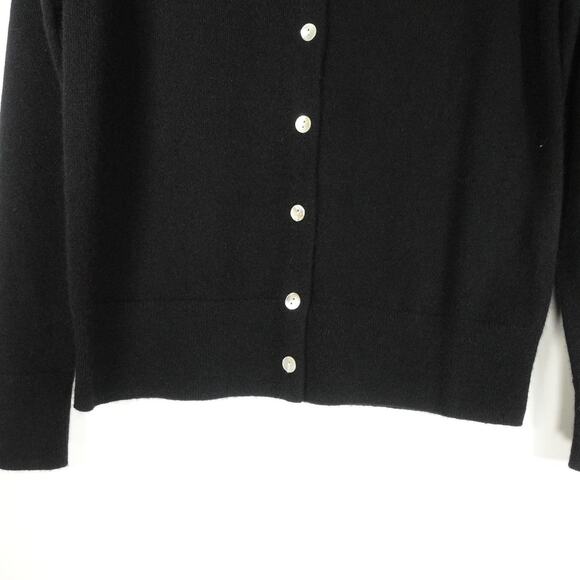 EUC Quince Mongolian Cashmere Button Up Cardigan Sweater Black Small 4637 - Picture 5 of 9